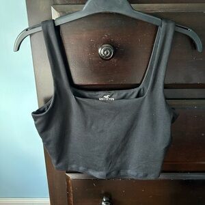 Hollister black square neck tank top